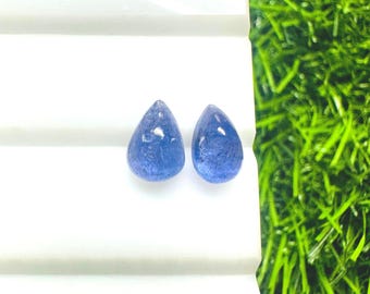 Natural Tanzanite Cabochon, Tanzanite Pair Cabochon, Tanzanite Gemstone, Cabochon Tanzanite, Tanzanite Pair, Tanzanite Cabochon  8mm To 8mm