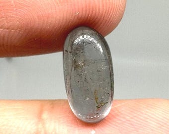 Gray Tourmaline Cabochon Tourmaline Semi Precious Gemstone Gray Tourmaline  Cabochon Capsule Shape Tourmaline Gemstone 5Ct  14.80x7.60x5mm