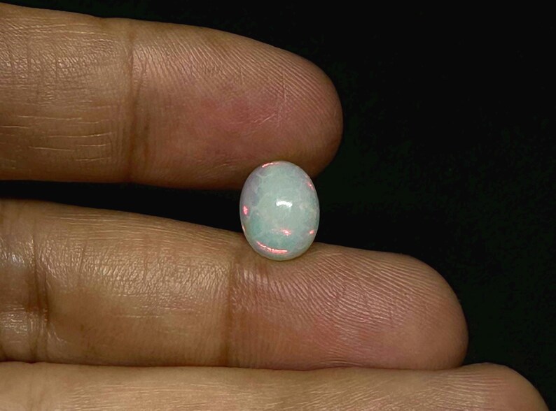 Cabujón de ópalo de panal etíope: Cabujón de ópalo etíope de piedra preciosa de calidad AAA, cabujón de panal de ópalo (7X9X3.8 mm, 1.35Ct) imagen 3