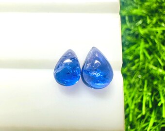 Natural Tanzanite Cabochon, Tanzanite Pair Cabochon, Tanzanite Gemstone, Cabochon Tanzanite, Tanzanite Pair, Tanzanite Cabochon 7mm To 8mm