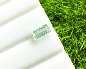 Faceted Bi-Color Tourmaline Gemstone, Baguette Cut (8.5x4.5x4mm) Tourmaline Faceted Baguette, Tourmaline  Faceted Gemstone