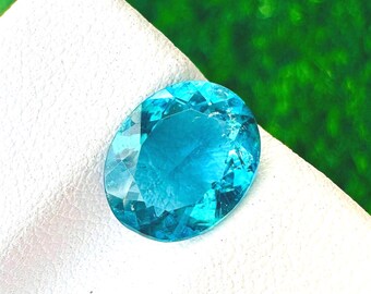 Natural Paraiba Tourmaline Oval Gemstone (9x11x5mm)