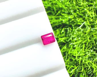 Faceted Pink Tourmaline Gemstone: Octagon Cut, AAA++ Quality (5x4x3mm) Natural Tourmaline Gemstone, Pink Tourmaline Cushion Faceted