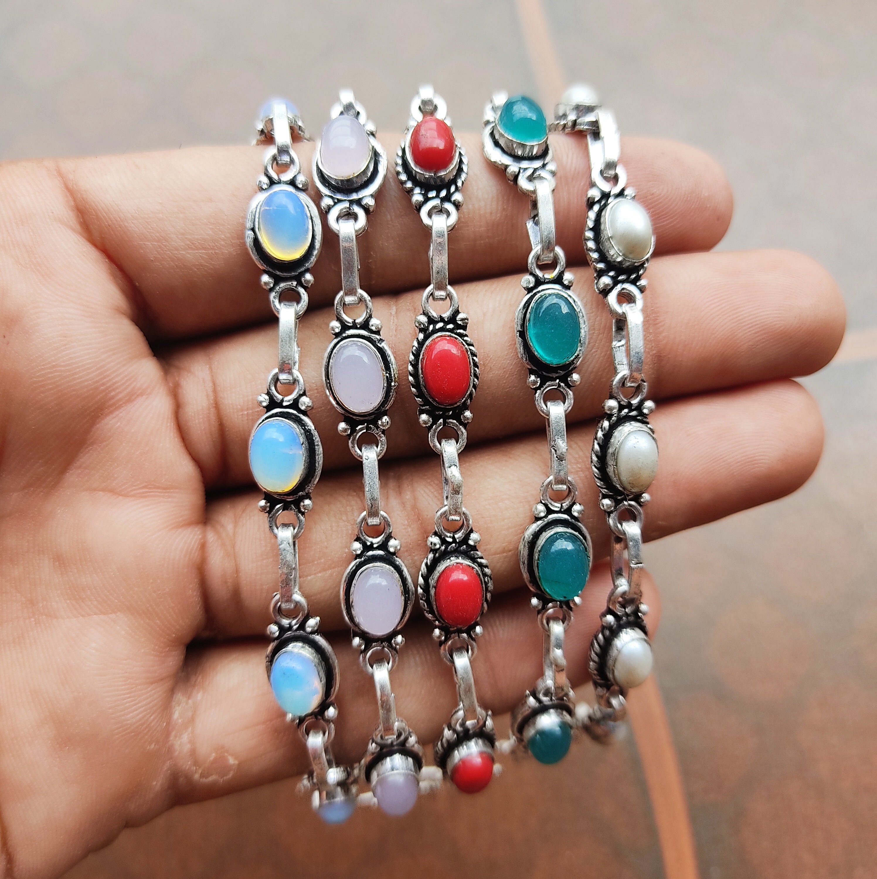 Beautiful Designer Handmade Gemstone Bracelet Lot Wholesale Etsy