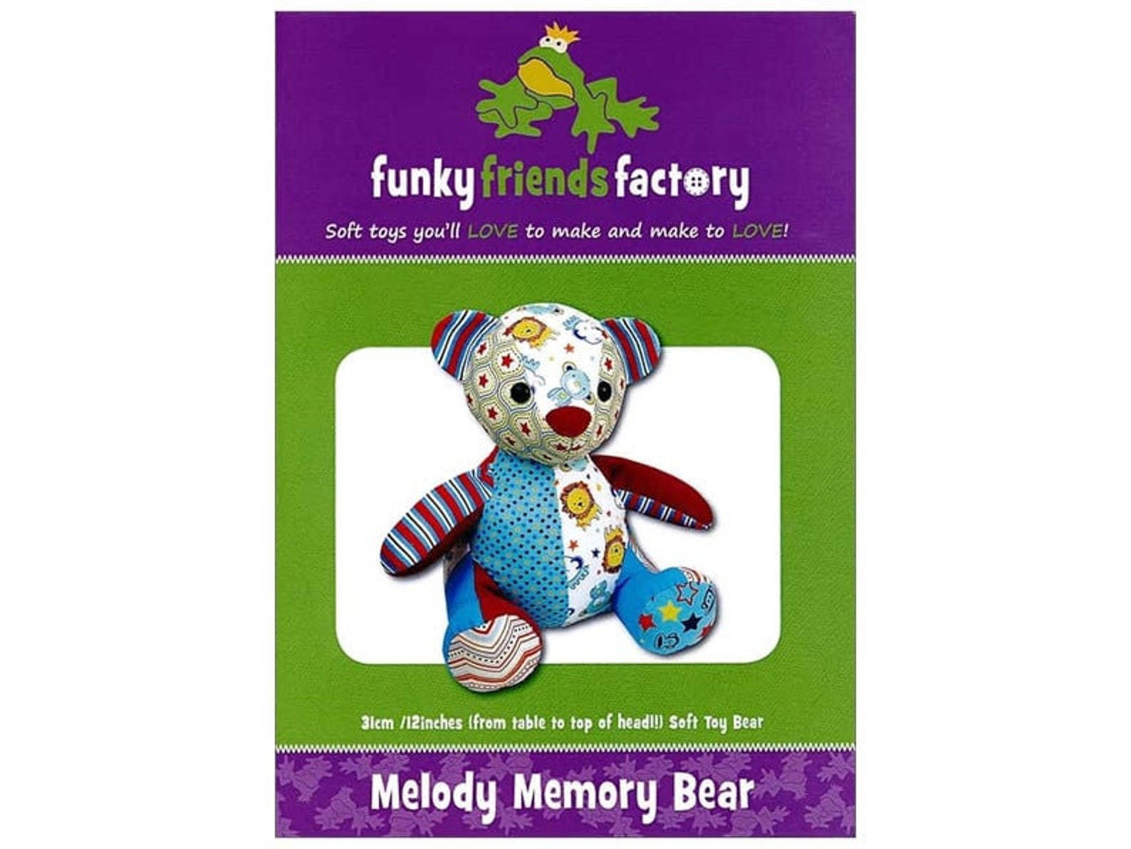 PAPER PATTERN Melody Memory Bear from Funky Friends Factory Etsy