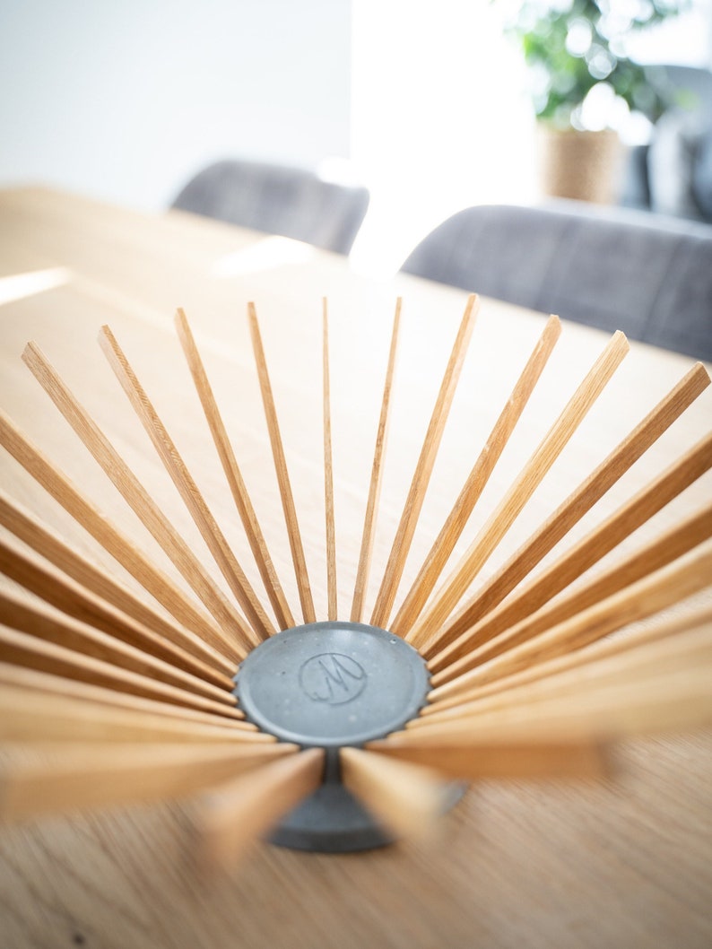 Marisha fruit bowl made of oak or walnut wood and concrete small in different variants image 5