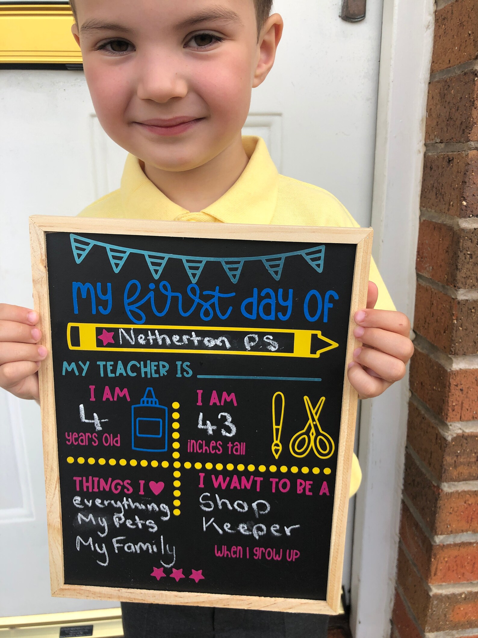 First Day at School Board Etsy UK