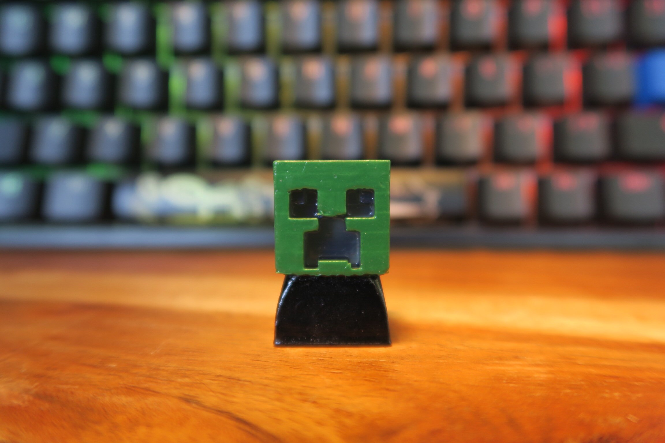 Creeper Head Keycap Minecraft Backlit LED Hand Painted Etsy