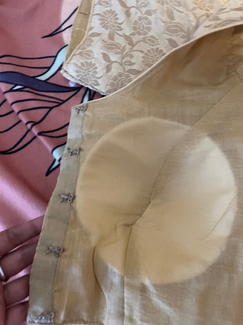 Golden Color Silk Blouse for Any Saree Etsy