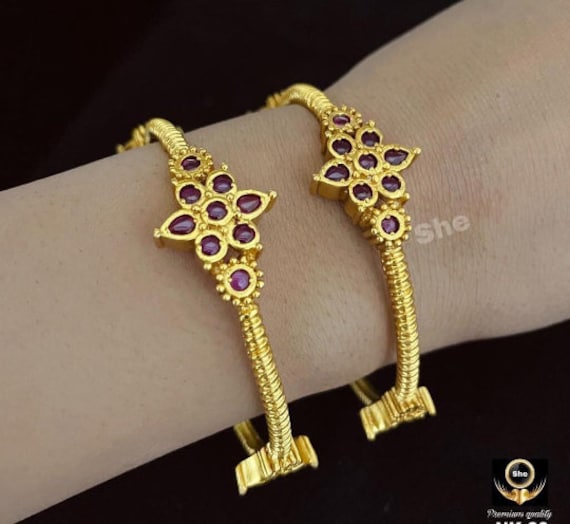 1 Gram Gold Plated with Diamond Artisanal Design Bracelet for Men - Style  C555 – Soni Fashion®