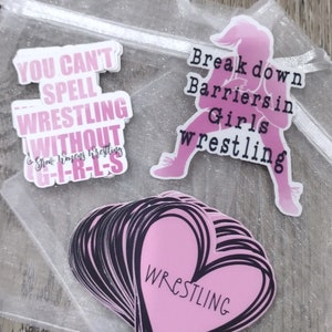 Girls wrestling sticker pack