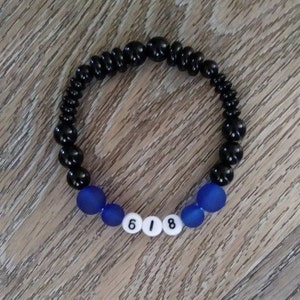 Police wife - blue line bracelets