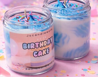 Birthday Cake Candle: Buttercream Vanilla Scent, 8oz