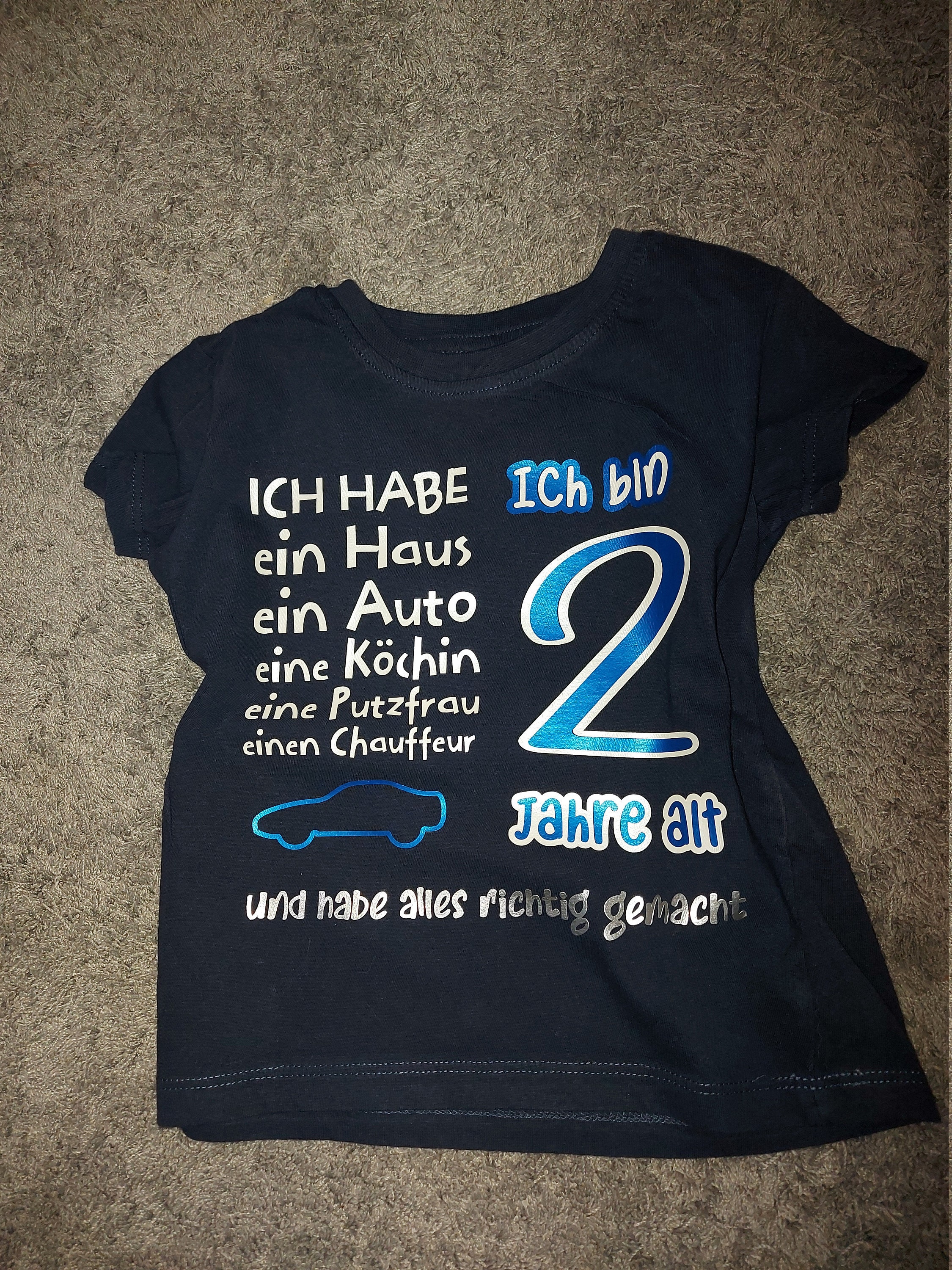 Plotterdatei Geburtstagsshirt für Kids von 2 bis 6 Jahren für Jungen und Mädchen, SVG, DXF 