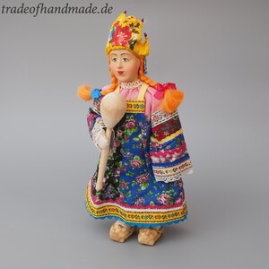 Handmade art doll - &quot;Woman with a wooden spoon&quot;, sustainable collector&#39;s doll, play doll and decoration