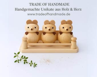 Handmade salt and pepper shakers – sustainable kitchen & table decoration – wooden spice shaker set – Christmas gift idea