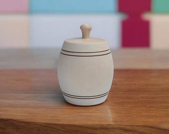 Wooden Box with Lid - Tea Coffee Sugar Canisters, Vintage Kitchen Storage, Handmade Gift