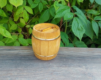 Handmade, handmade honey barrels, wooden decoration, wooden barrels, home decoration made of lime wood, sustainable - gift idea & gift packaging in one