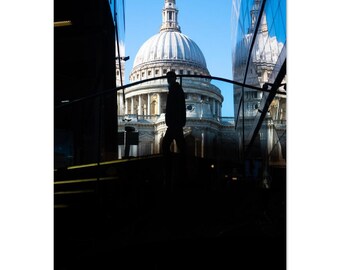 St Paul&#39;s Cathedral Travel Print, Travel Poster of London, London Art, London Gift, Wall Art, London Travel Print