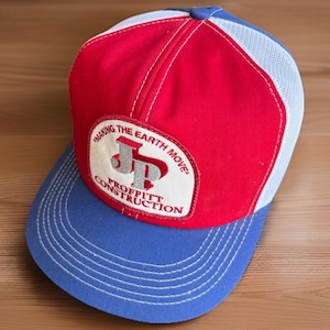 Vintage 80’s Farm Ag Tri-Color Hat Snapback Trucker Cap USA K-Products