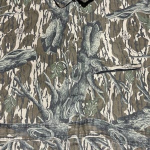 ヴィンテージ Mossy Oak ハンティング用断熱カバーオール メンズ XL カモフラージュ柄 80年代 90年代 アメリカ製 画像 3