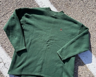 Vintage 90s Polo Ralph Lauren Pony Crewneck Sweatshirt Faded Green XL USA Made