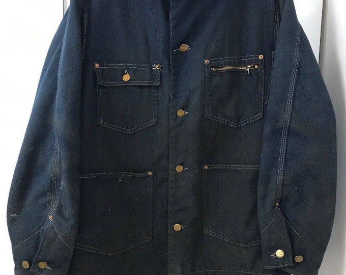 Made in the USA Vintage Denim Chore Coat See Measurements for Perfect