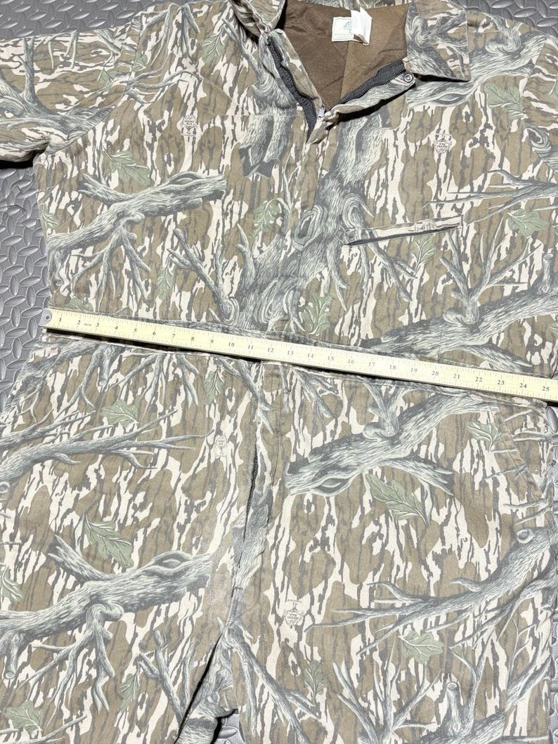 ヴィンテージ Mossy Oak ハンティング用断熱カバーオール メンズ XL カモフラージュ柄 80年代 90年代 アメリカ製 画像 11