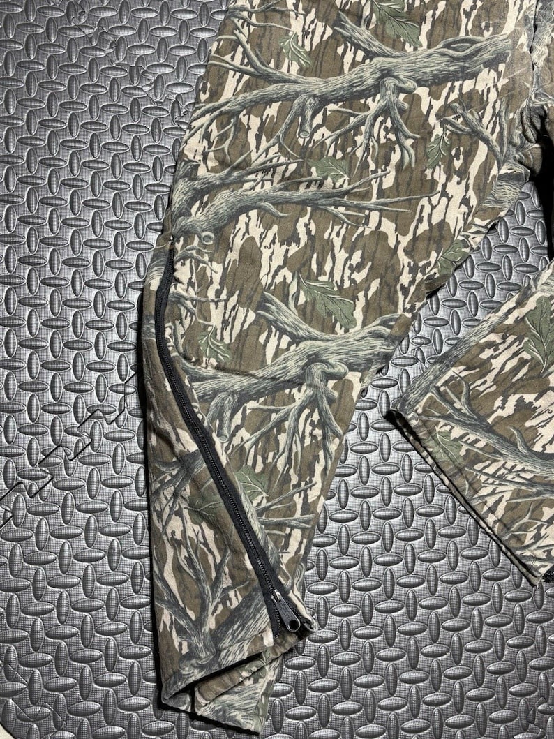 ヴィンテージ Mossy Oak ハンティング用断熱カバーオール メンズ XL カモフラージュ柄 80年代 90年代 アメリカ製 画像 4