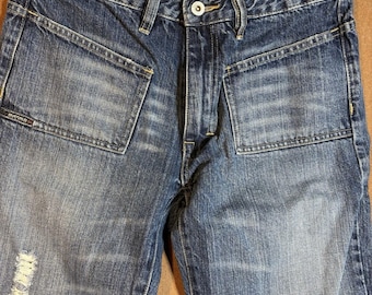 Pantalones vaqueros Buffalo David Bitton estilo grunge Y2K, talla 30x8.5, abertura de pierna de 9.5".