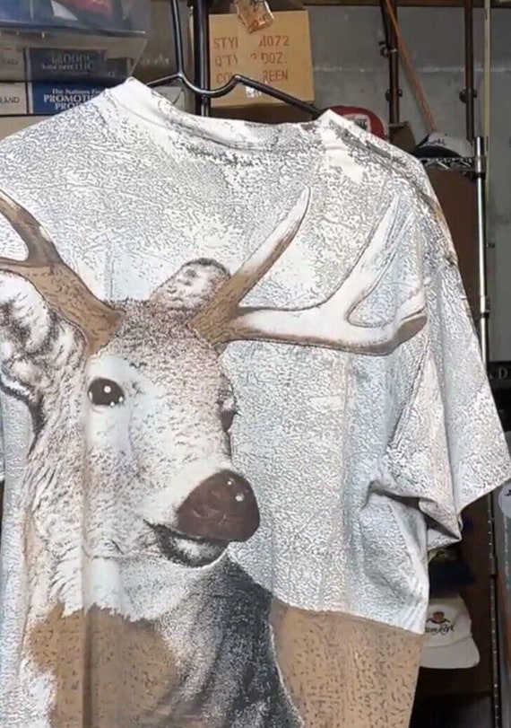 Vintage Deer Shirt All Over Print Sz XL - 2XL Buc… - image 2