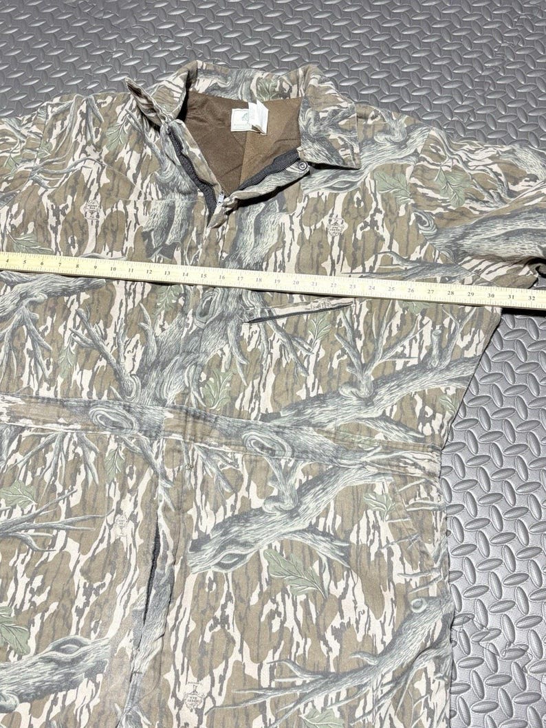 ヴィンテージ Mossy Oak ハンティング用断熱カバーオール メンズ XL カモフラージュ柄 80年代 90年代 アメリカ製 画像 10