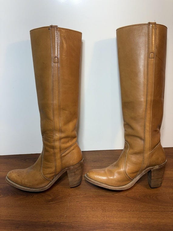 Frye Tan Leather women’s Boots. 7.5 B Frye Kate Pull On Riding Boots - Stylish Tall Leather  main image 4