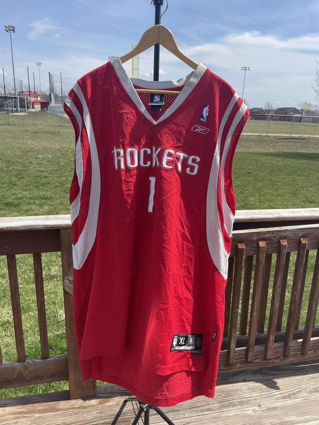 Old Rockets Jerseys Rare Vintage Reebok NBA Houston Rockets Tracy Mcgrady 1 Jersey Mens XL ...