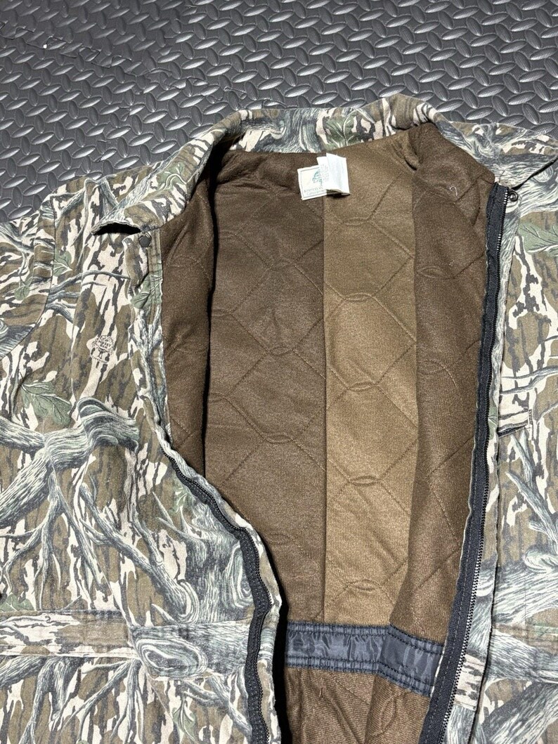 ヴィンテージ Mossy Oak ハンティング用断熱カバーオール メンズ XL カモフラージュ柄 80年代 90年代 アメリカ製 画像 9