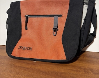 jansport messenger bag Vintage 90s JanSport Computer Messenger Basketball Texture Bag School  College