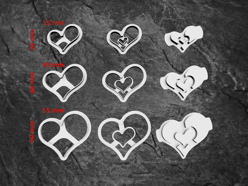 Heart cookie cutters NEW with ejector cookie cutter image 1