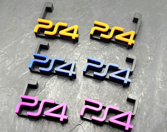 NEW - two-tone - 4-piece set for horizontal PS4, PS4-slim, PS4-PRO Playstation 4 spacer feet PS4 lettering