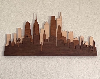Horizonte de Filadelfia en 3D (madera teñida)