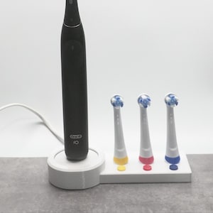 Oral B IO 7 8 9 Zahnbürsten-KOPF-Halterung kompatibles Zubehör mit Aufnahme für die Ladestationen 3768 aus PETG