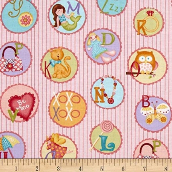 Curiosities Cameos Pink Lemonade by Benartex 1/2 Yard 100% Designer Cotton Fabric by Nancy Halvorsen SKU: 0287112B