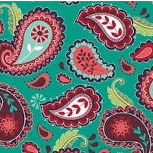 La Vie Boheme by Riley Blake Designs 1/2 ヤード 100% デザイナーコットン The Quilted Fish C4741 ティール