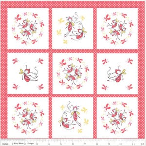 Butterfly Dance 35 inch Panel by Riley Blake Designs 1/2 Yard 100% Designer Cotton by Designs by Cinderberry Stitches P3891-PINK