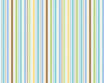 Snips & Snails Stripes Multi by Riley Blake Designs 1/2 Yard 100% Designer Cotton by Doodlebug Designs C3546-MULTI