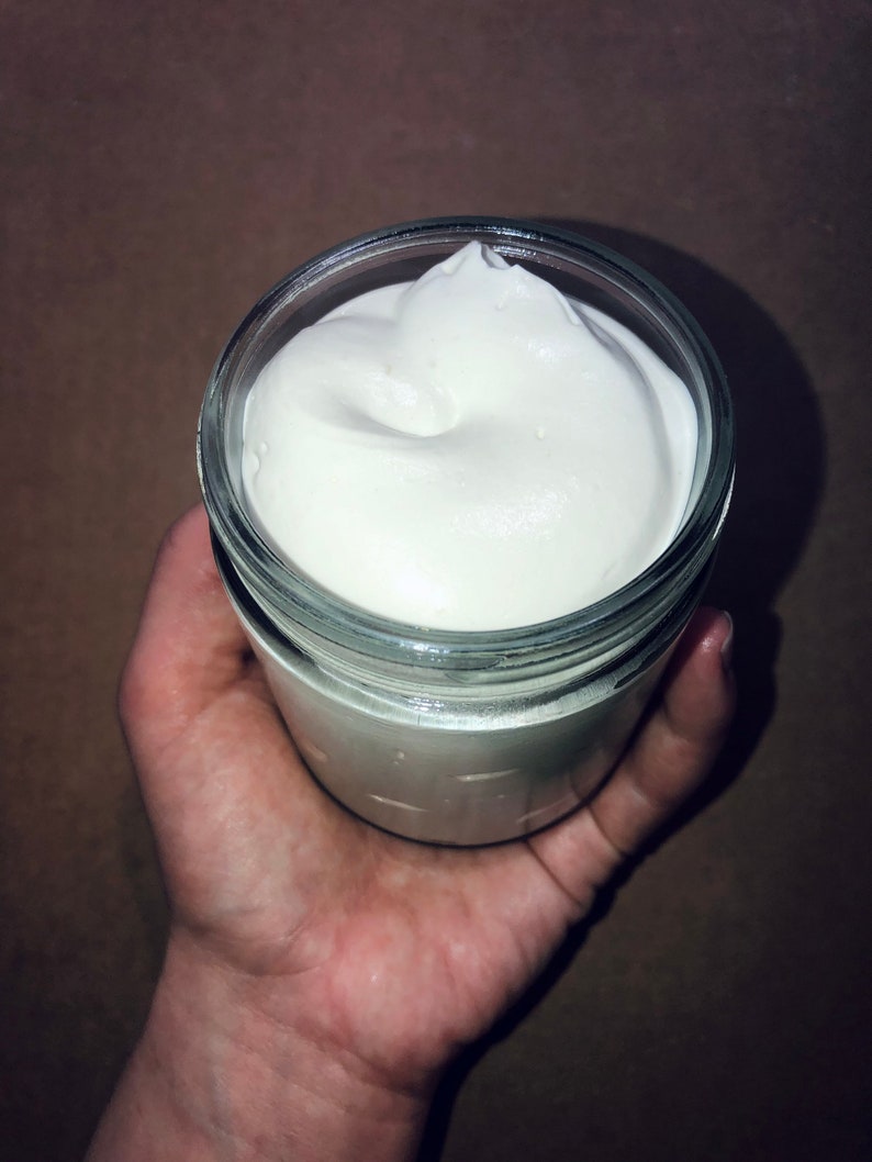 ORGANIC Rosemary & Shea Whipped Body Butter, scented with pure essential oils natural lotion for dry skin relief and long-lasting moisture image 2