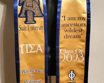 Custom Graduation Stole/ 2024 Graduation/ Sash/ Graduation Gift/ Graduation Sash/ Sublimation