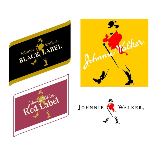 Johnnie Walker SVG, cricut svg, Red Label, Black label svg, Johnnie Walker Label, Home decor,alcohol logo svg,minimalist wall art