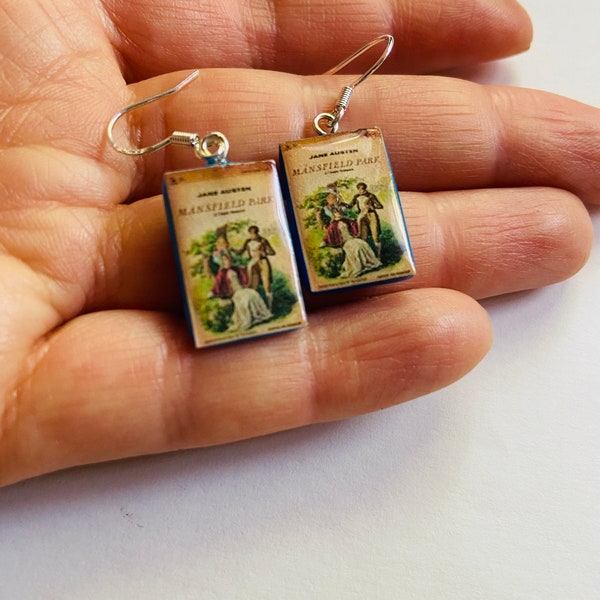 Miniature book earrings - sterling silver - elegant and classy!