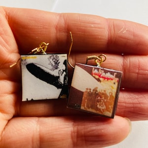 Miniature album earrings - sterling silver - cool and classy!