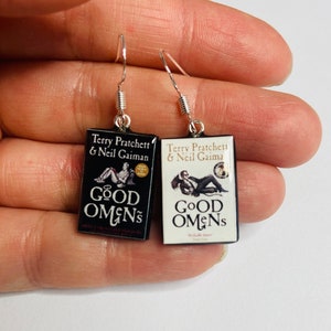 Miniature book earrings - sterling silver - elegant and classy!